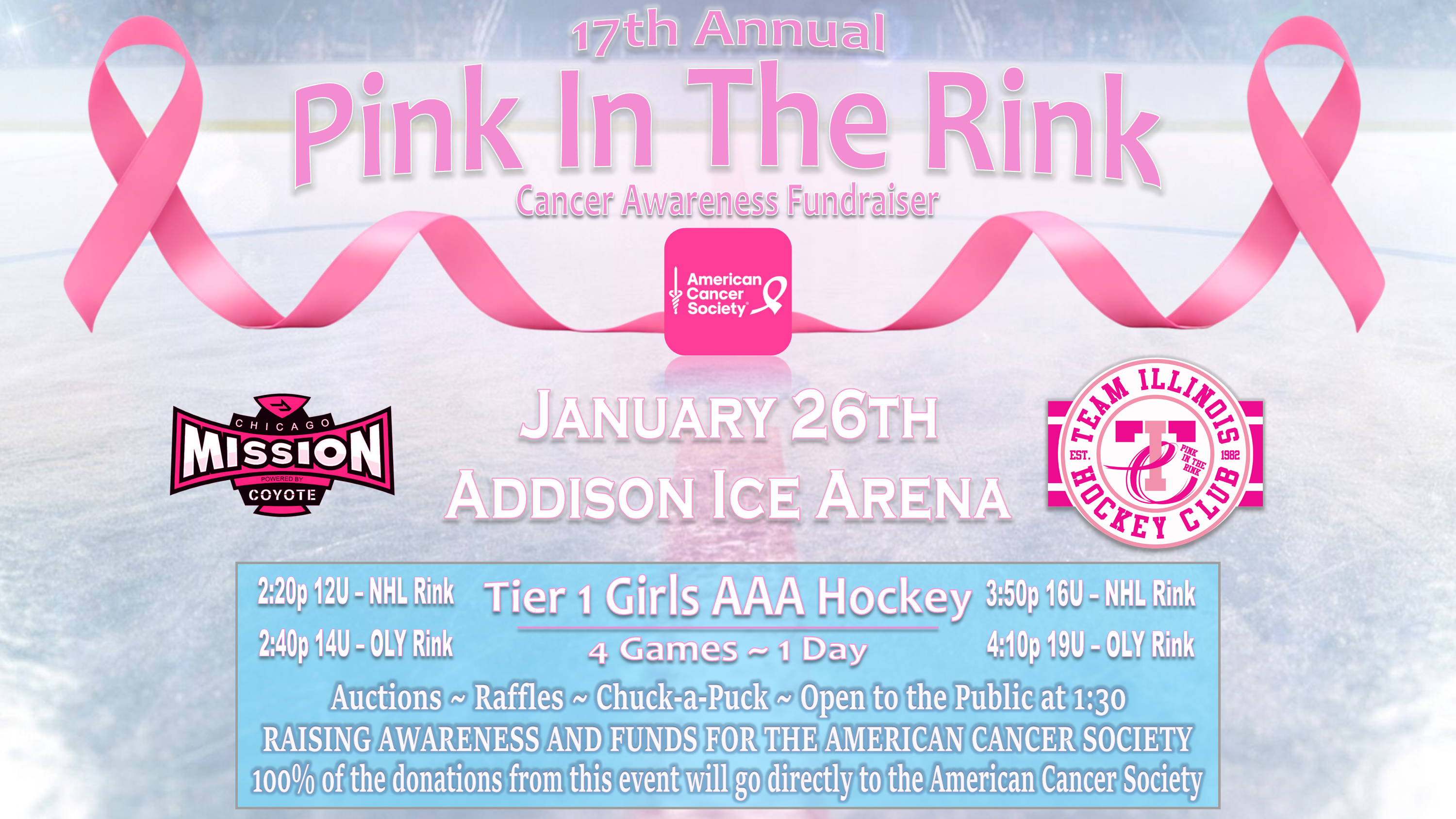 Team Illinois Pink in the Rink 2025 Lobby Promo